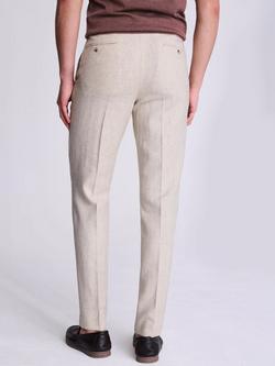 Moss Tailored Herringbone Suit Trousers, Ecru - view 2, Ecru