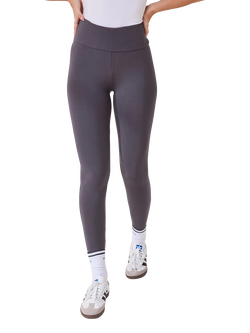 Lovall Petite Lightweight High Rise Leggings, Grey, Grey