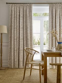 William Morris At Home Sunflower Pair Blackout Lined Pencil Pleat Curtains, Hessian Natural, Hessian Natural