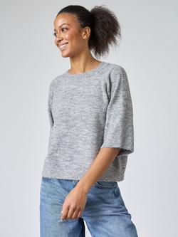 Sisters Point Kappo Boxy Knit Top, Grey Mel, Grey Mel
