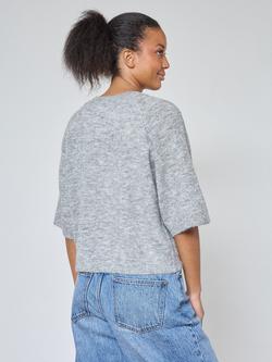 Sisters Point Kappo Boxy Knit Top, Grey Mel - view 2, Grey Mel