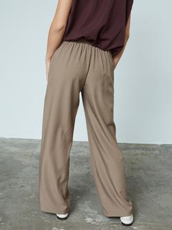 Sisters Point Viksa Wide Leg Elastic Waist Trousers - view 2, Sand Melange