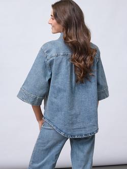 Sisters Point Olea Denim Jacket, Blue Vintage - view 2, Blue Vintage