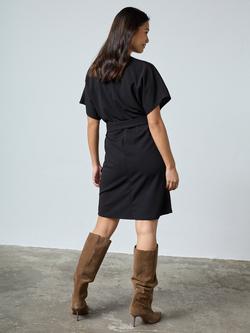 Sisters Point Gelia Buckle Waist Dress, Black - view 2, Black