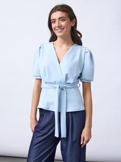 Sisters Point Nasa Tie Waist Wrap Top, Skyway, Skyway