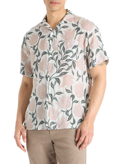 SPOKE Linen Cuban Slim Fit Shirt, In Bloom, In Bloom