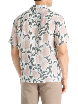 SPOKE Linen Cuban Slim Fit Shirt, In Bloom - view 2, In Bloom