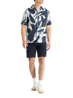 SPOKE Linen Cuban Straight Fit Shirt, Midnight Botanist, Midnight Botanist