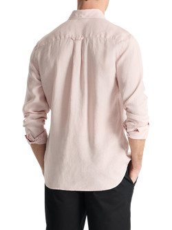 SPOKE Linen Slim Fit Shirt - view 2, Angel Delight