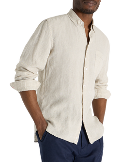 SPOKE Linen Slim Fit Shirt, Oatmeal