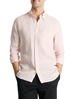 SPOKE Linen Straight Fit Shirt, Light Pink