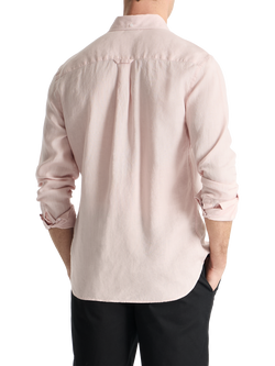 SPOKE Linen Straight Fit Shirt - view 2, Light Pink