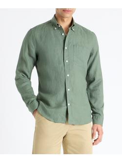 SPOKE Linen Straight Fit Shirt, Highland, Highland