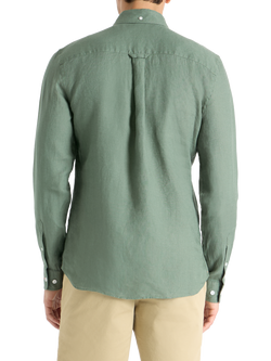SPOKE Linen Straight Fit Shirt, Highland - view 2, Highland