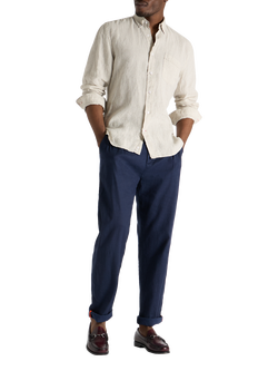 SPOKE Linen Straight Fit Shirt, Oatmeal