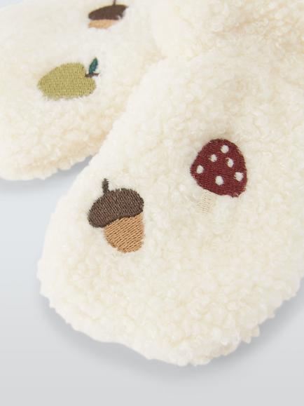 John Lewis Baby Mushroom Mittens, Pack of 2, Brown - view 2, Brown