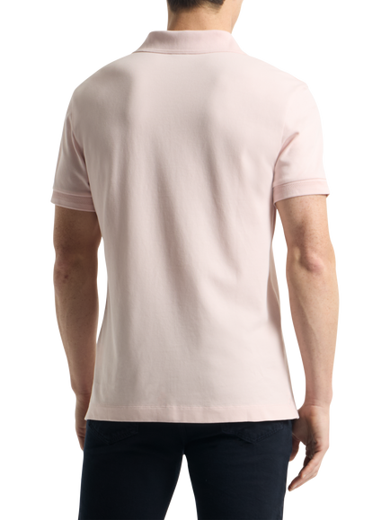 SPOKE Piqué Slim Fit Short Sleeve Polo Shirt - view 2, Angel Delight