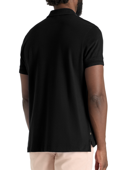 SPOKE Piqué Slim Fit Short Sleeve Polo Shirt - view 2, Black
