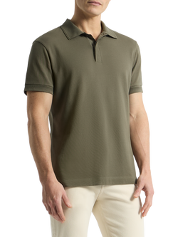 SPOKE Piqué Slim Fit Short Sleeve Polo Shirt, Olive