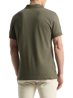 SPOKE Piqué Slim Fit Short Sleeve Polo Shirt - view 2, Olive