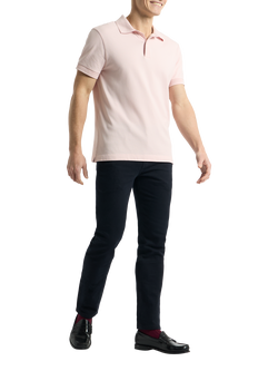 SPOKE Piqué Straight Fit Short Sleeve Polo Shirt, Angel Delight