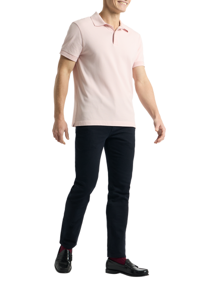 SPOKE Piqué Straight Fit Short Sleeve Polo Shirt, Angel Delight