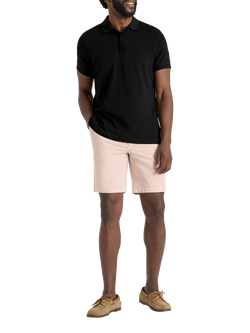 SPOKE Piqué Straight Fit Short Sleeve Polo Shirt, Black