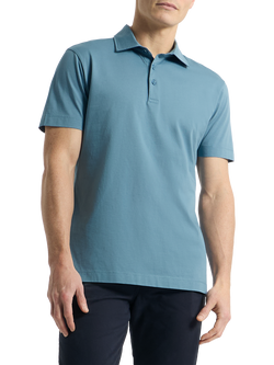 SPOKE Tolo Slim Fit Short Sleeve Polo Shirt, Aegean