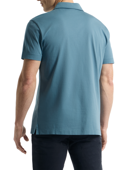 SPOKE Tolo Slim Fit Short Sleeve Polo Shirt - view 2, Aegean