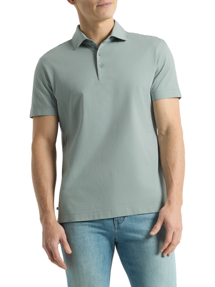 SPOKE Tolo Slim Fit Short Sleeve Polo Shirt, Bad Matcha