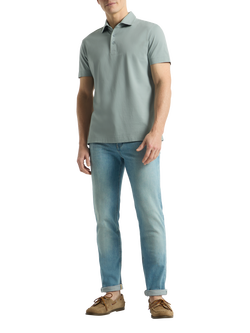 SPOKE Tolo Straight Fit Short Sleeve Polo Shirt, Bad Matcha