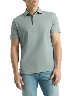SPOKE Tolo Straight Fit Short Sleeve Polo Shirt - view 2, Bad Matcha
