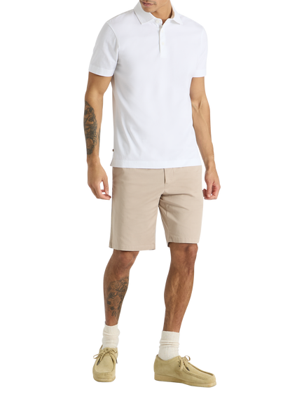 SPOKE Tolo Straight Fit Short Sleeve Polo Shirt, White