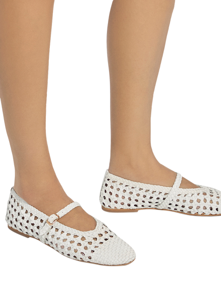 Dune London Hazella Woven Leather Mary Janes - view 2, White