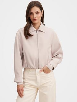 Forever New Alexia Collar Zip Jacket, Almond Milk, Almond Milk