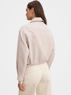 Forever New Alexia Collar Zip Jacket, Almond Milk - view 2, Almond Milk