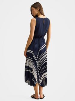 Forever New Addie Pleated Skirt Midi Dress, Marnie Stripe - view 2, Marnie Stripe
