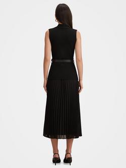 Forever New Bianca Woven Mix Knit Dress, Black - view 2, Black