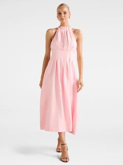 Forever New Miller Pleated Midi Dress, Pretty Pink, Pretty Pink