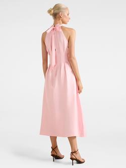 Forever New Miller Pleated Midi Dress, Pretty Pink - view 2, Pretty Pink