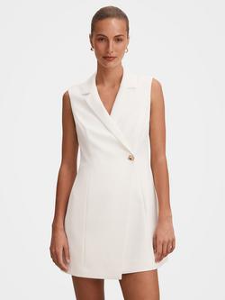 Forever New Winslet Wrap Blazer Mini Dress, Porcelain, Porcelain