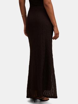 Forever New Tahlia Lace Maxi Skirt, Chocolate Co-ord - view 2, Chocolate Co-ord
