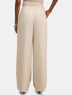 Forever New Petite Willow Wide Leg Trousers, Milk Pinstripe Set - view 2, Milk Pinstripe Set