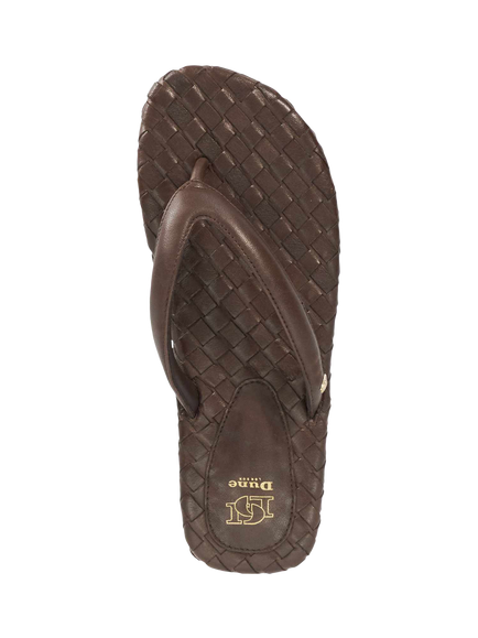 Dune London Lunare Leather T-Bar Sandals, Brown - view 2, Brown