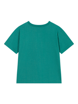 Petit Bateau Kids' Short Sleeve Palm Print T-Shirt, Green/Multi - view 2, Green/Multi