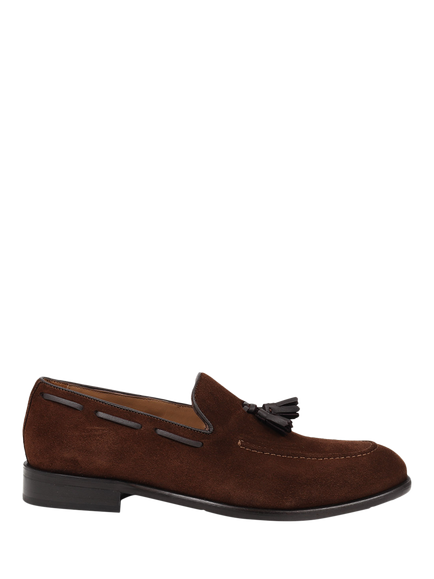 Jones Bootmaker Devon2 Suede Loafers, Brown, Brown