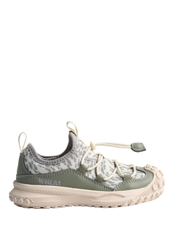 WHEAT Kids' Printed Elastic Lace Trainers, Grey/Stone, Grey/Stone