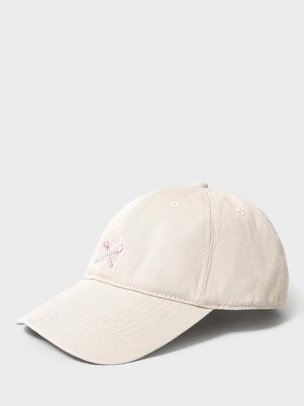 Crew Clothing Embroidered Logo Baseball Cap, Stone