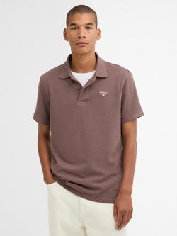 Barbour Cotton Regular Fit Short SleeveSports Pique Polo Shirt, Peppercorn, Peppercorn