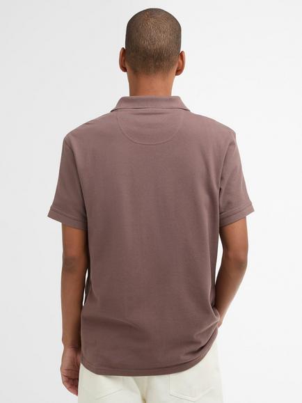 Barbour Cotton Regular Fit Short SleeveSports Pique Polo Shirt, Peppercorn - view 2, Peppercorn